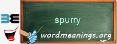 WordMeaning blackboard for spurry